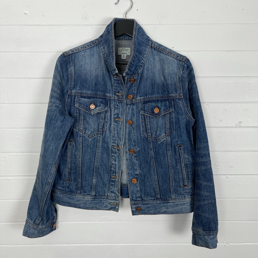 Classic J. Crew Copper-Button Denim Jacket M